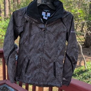 Columbia Women's Gray Pinstripe Ski Jacket